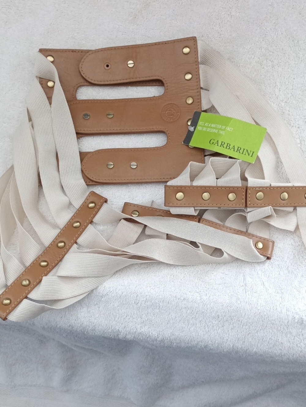 Tan & Cream Multi-Strap Women's Fashion Belt